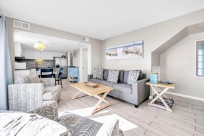 Condo, Multiple Beds (Pinnacle Port A-121- Shore Beats Work) | Living area - Pinnacle Port A-121- Shore Beats Work (Panama City Beach)