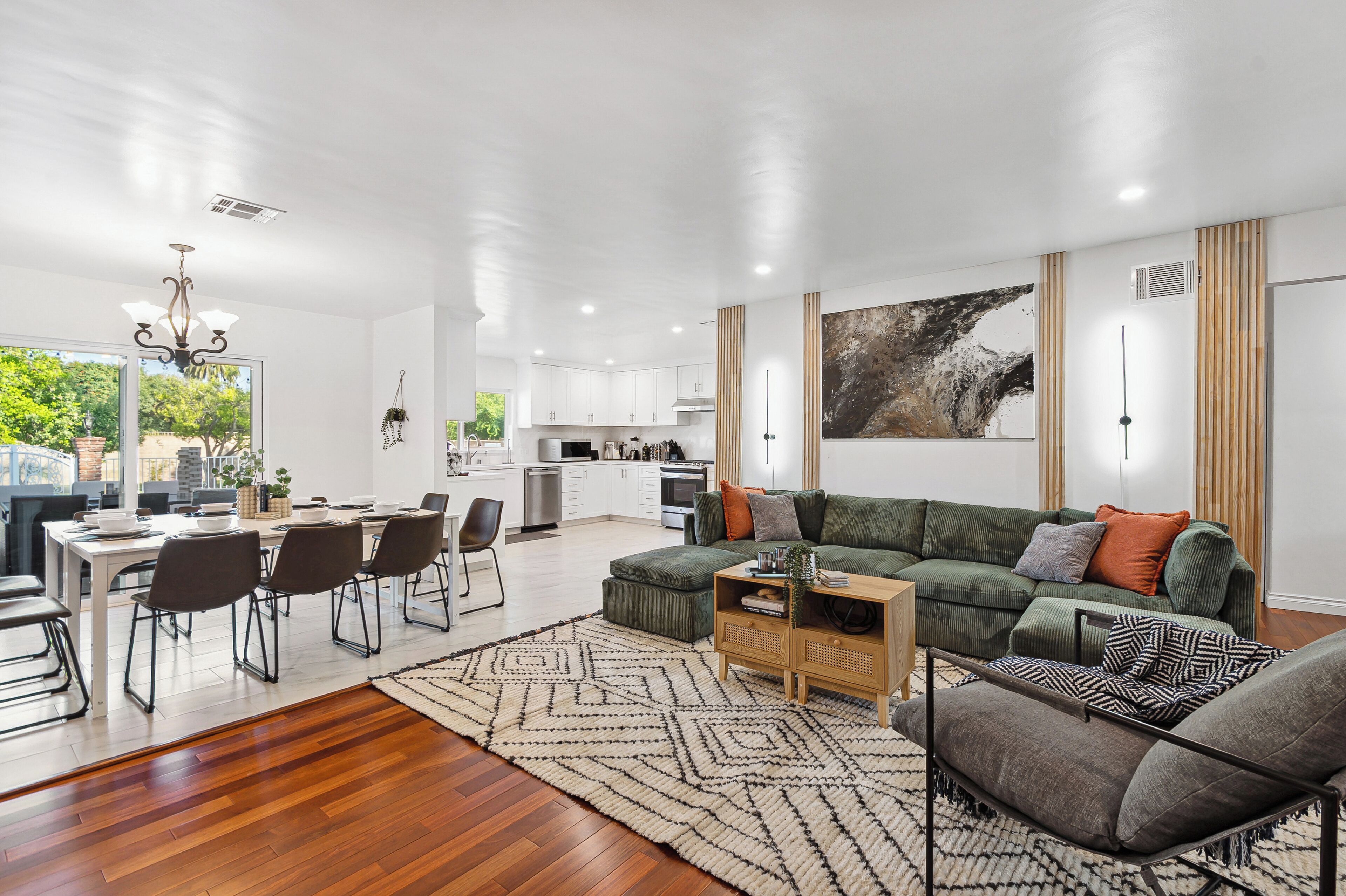 Smart TV, fireplace, foosball, table tennis