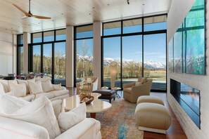 TV, fireplace, offices