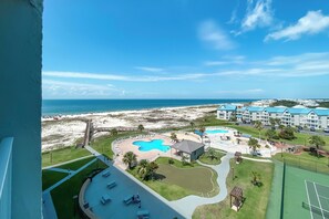 Indoor pool, outdoor pool - Beachfront 2BR, Stunning Gulf Views, Indoor/Outdoor Pools, Hot Tub, Tennis Court (Gulf Shores)