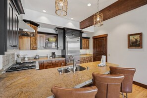 Fridge, microwave, oven, stovetop - Silver Star 3BR Retreat | Ski In/Out Hot Tub (Park City)