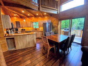 Interior - 1800or Unique 'yurt' Home in Bretton Woods 1 mi to Skiing, Firepit, Foosball, Beach! Hot tub (Bretton Woods)