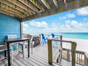 Outdoor dining - Directly On The Beach! Parking, Sleeps 8, Sanddollar 19A (Miramar Beach)