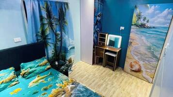 2 chambres, fer et planche à repasser, Wi-Fi gratuit, draps fournis