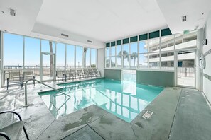 Indoor pool - Beachfront Corner Condo w/ Pools, Hot Tub & Balcony Views | BEACHBALL PROPERTIES (Gulf Shores)