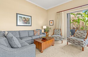 TV, DVD player, stereo - Maui Resort Rentals: Honua Kai Konea 110/3 | Ground-Floor 3BR w/ Expansive Lanais, Direct Pool & Beach Access! (Lahaina)