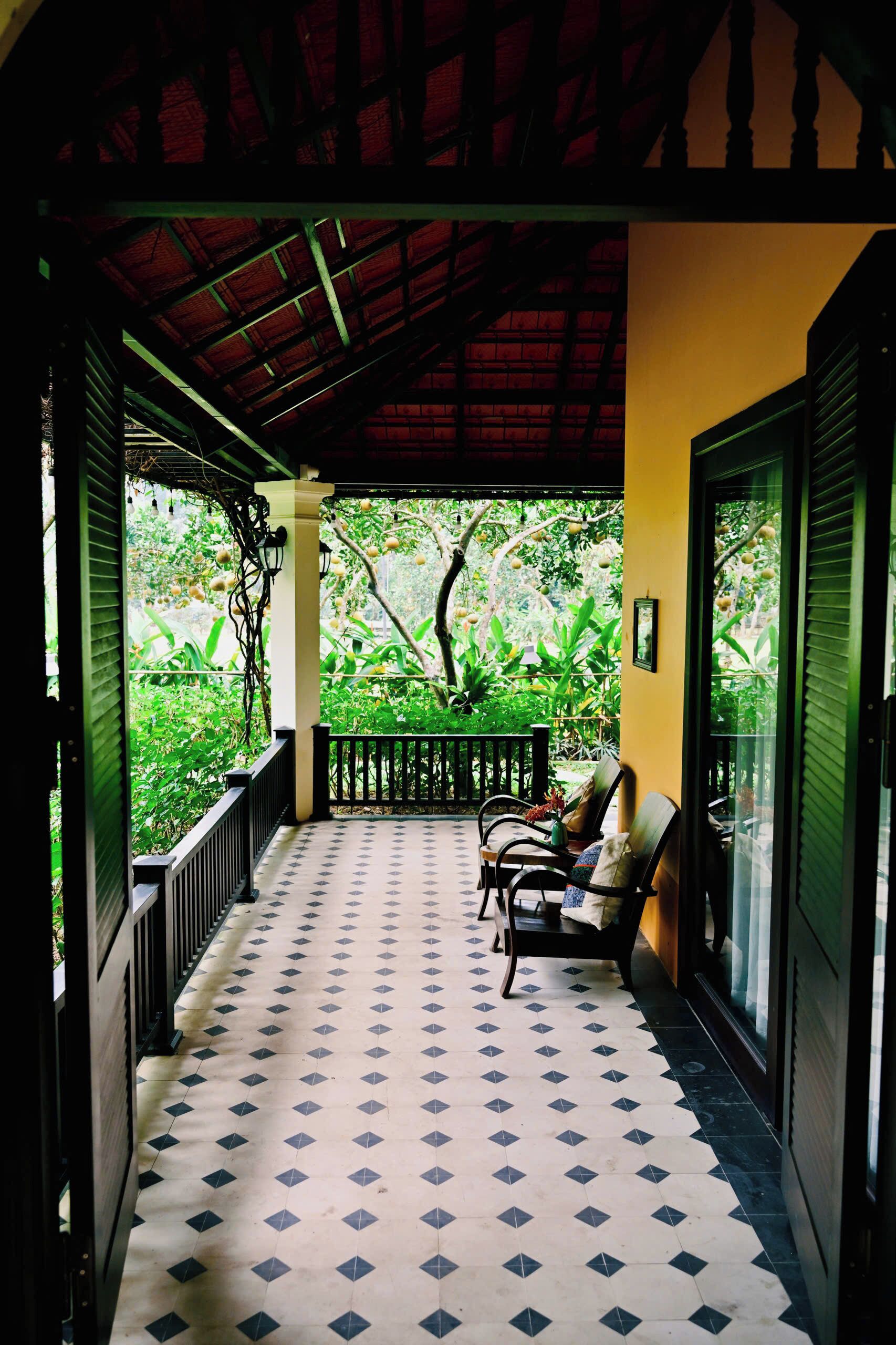 Bungalow Deluxe, ban công, quang cảnh vườn | Hiên