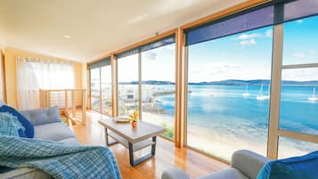 Residenza Deluxe, vista fiume | Area soggiorno