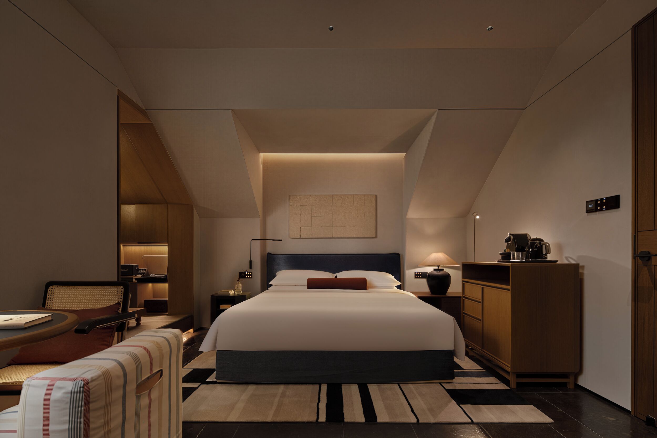 Luxury Double Room Single Use, 1 King Bed, Housekeeping, Courtyard View | Blackout drapes, soundproofing, iron/ironing board, free WiFi