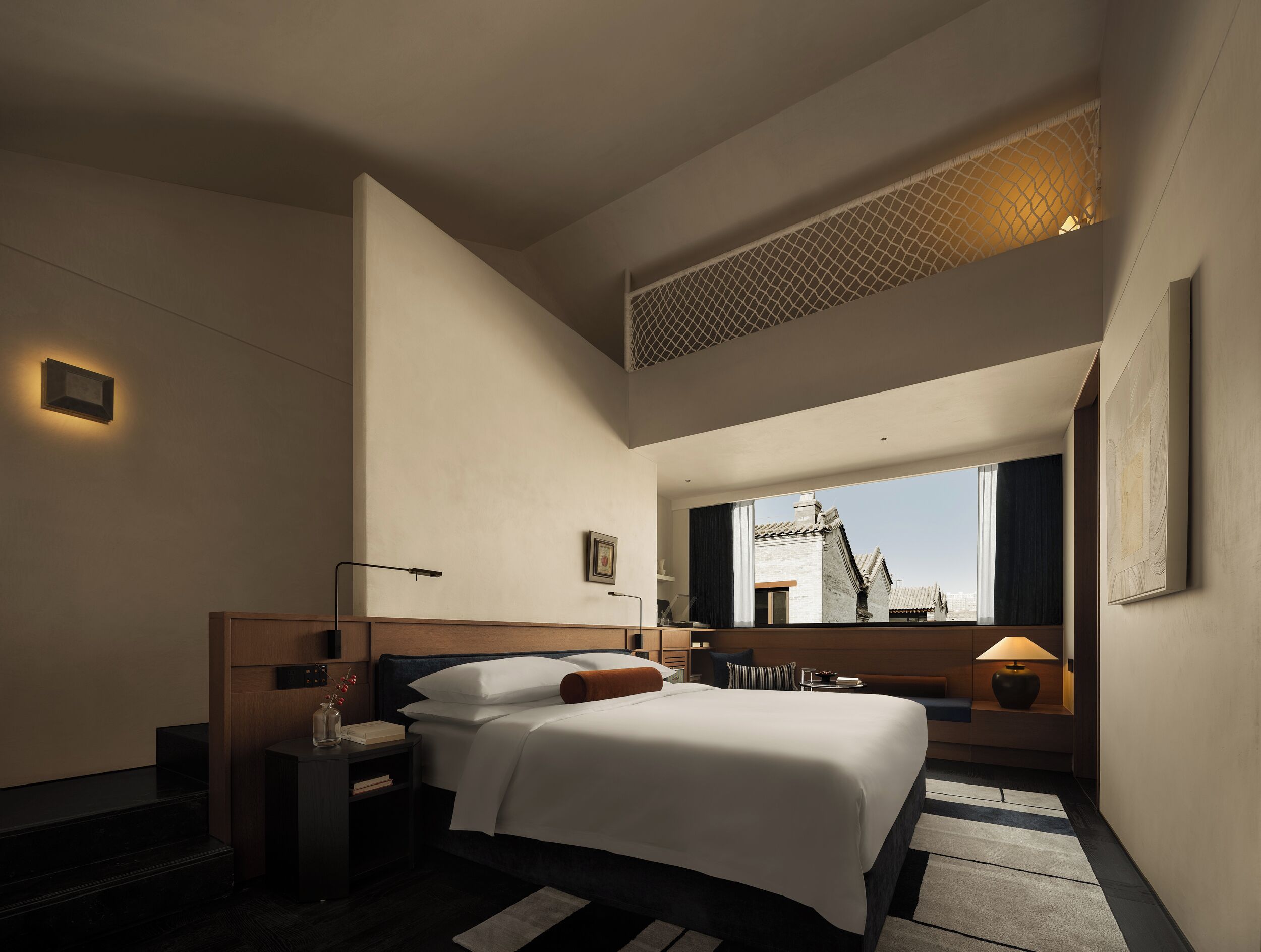 Luxury Loft, 2 Bedrooms, Housekeeping, Courtyard View | Blackout drapes, soundproofing, iron/ironing board, free WiFi