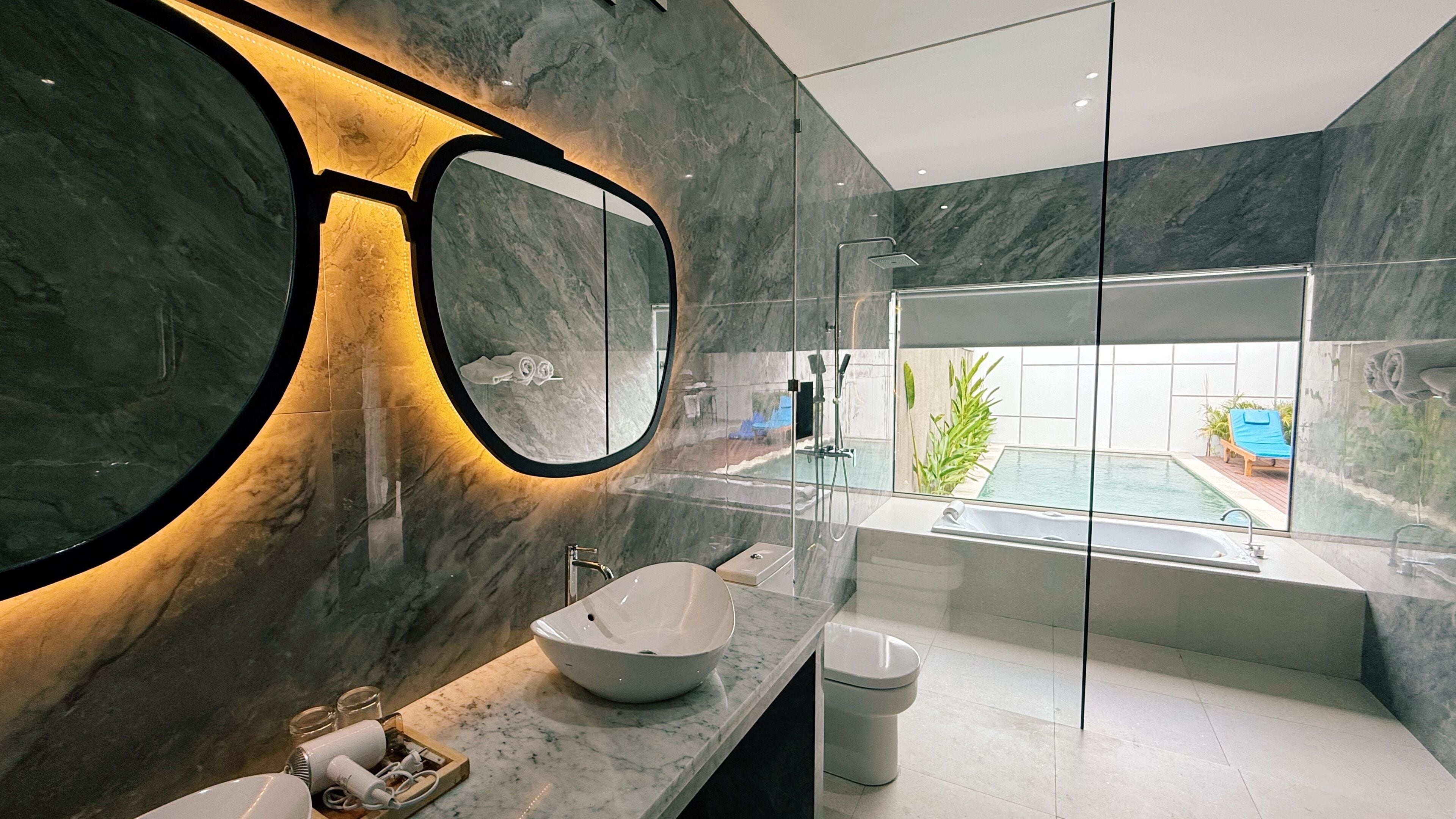 Villa, 1 slaapkamer, privézwembad | Badkamer