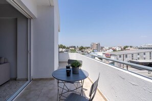 Apartment, 1 Double Bed with Sofa bed, Kitchen, City View | Outdoor dining - Blossom 1-BR Apt. & Balcony in Larnaca (Larnaca)