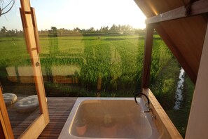 Ferienhütte, Gartenblick | Unterkunftsgelände