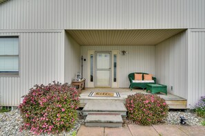 Exterior detail - Porch + Views: Waterfront Home on Houghton Lake! (Houghton Lake)