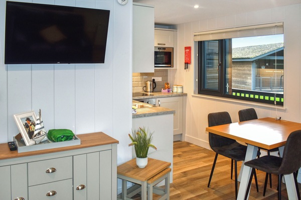 Open plan living space | Lodge 6 - Pinewood Retreats, Lyme Regis