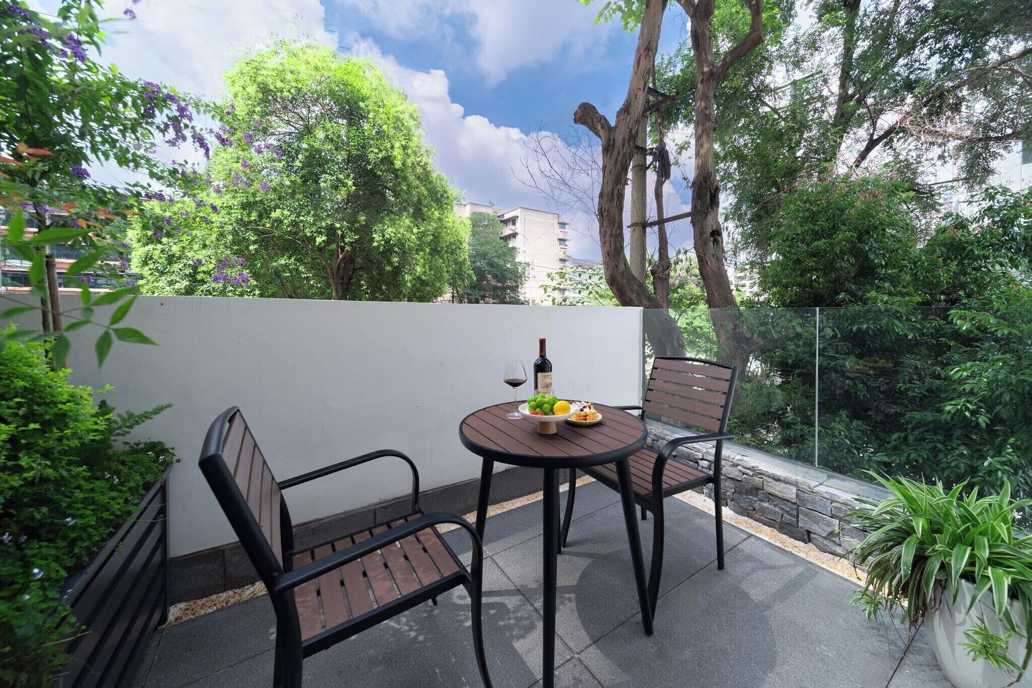 Classic-Zweibettzimmer, Gartenblick | Terrasse/Patio