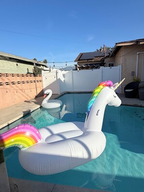 Outdoor pool, a heated pool