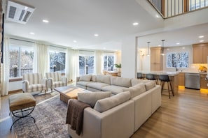 Smart TV, fireplace, video games, books