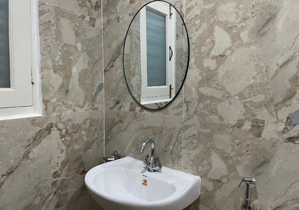 Phòng đôi, ban công, quang cảnh vườn | Phòng tắm