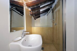 Shower, hair dryer, bidet, towels - Boschetto charming apartment in Monti (Roma)