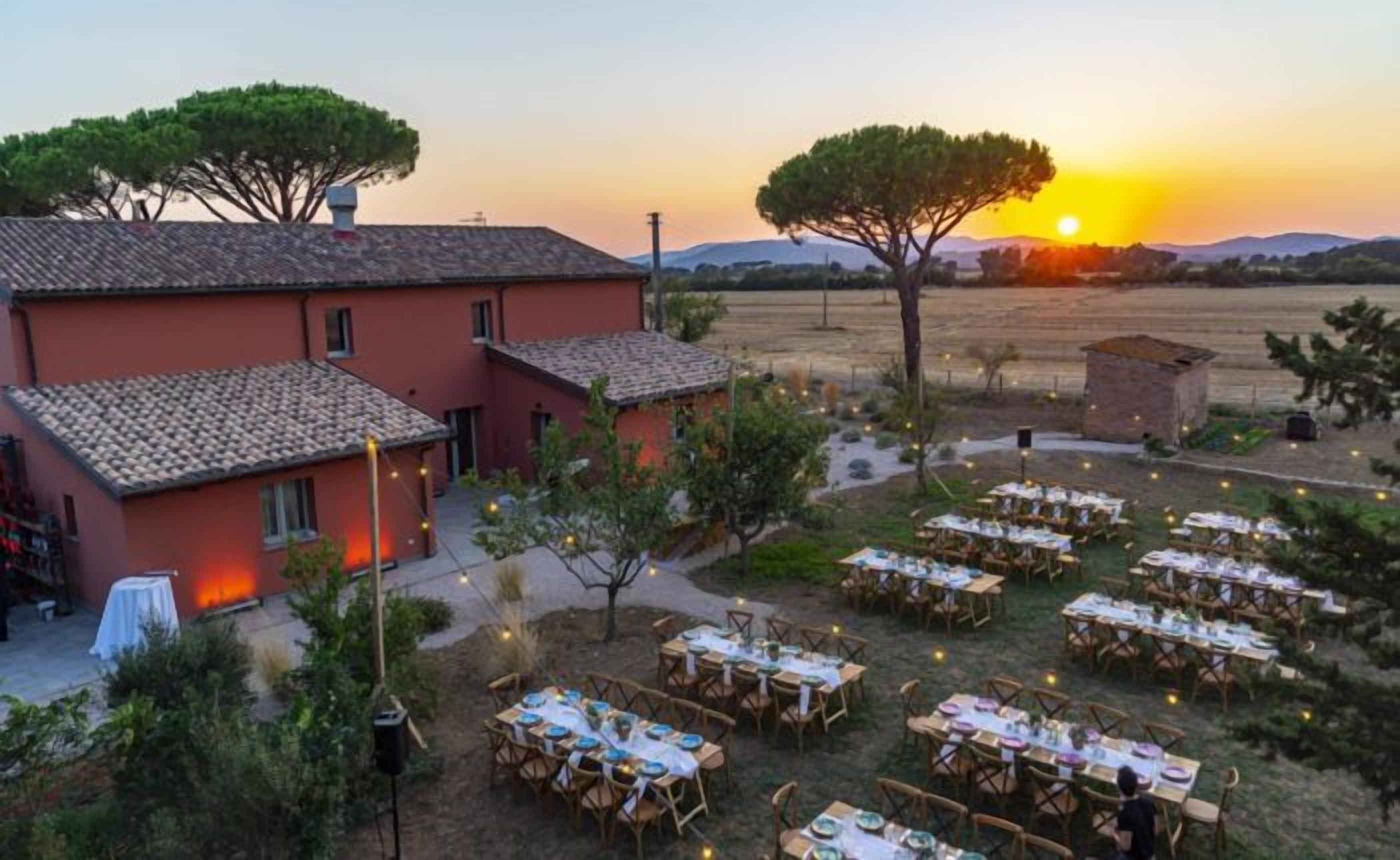 Outdoor wedding area