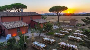 Outdoor wedding area