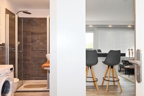 Shower, hair dryer - An der Lagune 3 - Apartment with sea view! (Büsum)