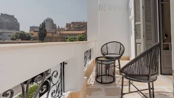 Monolocale Standard, 2 letti singoli, balcone, vista giardino | Balcone