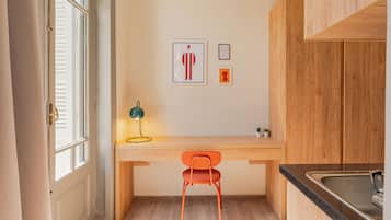 Studio Standard - 2 enkelsängar - balkong - utsikt mot trädgården | Vardagsrum