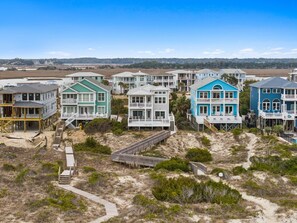 Exterior - 8BR/5.5BA Home - Oceanfront, Water Views, Game Room, Pool, Elevator, Sleeps 20 (Oak Island)