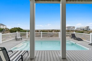 Pool - 8BR/5.5BA Home - Oceanfront, Water Views, Game Room, Pool, Elevator, Sleeps 20 (Oak Island)