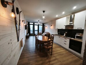 Fridge, microwave, dishwasher - Comfortable 2-room for 4, ground floor with Wifi in Orcières Merlette (Orcières Merlette)