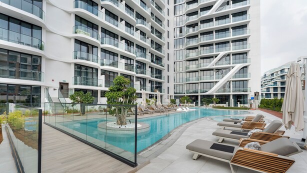 Pool - Chic Studio Cinema & Game Room in Arjan (Dubai)