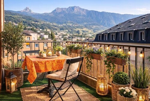 4-bedroom apartment in downtown Montreux, lake view