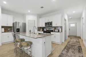 Casa, 3 quartos | Cozinha privada | Geladeira, fogão, cafeteira/chaleira, torradeira