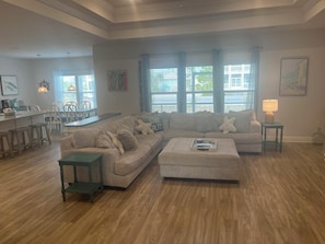 House, 4 Bedrooms, Resort View | Living area | 62-inch Smart TV with digital channels - Beach House - Rolling Tides (Port St. Joe)
