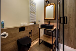 Apartment, Balcony | Bathroom - RentPlanet - Apartament Brzoskwiniowa (Wrocław)