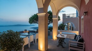 Classic Villa, Sea View | Terrace/patio - Coat Of Arms Mansion (Santorini)
