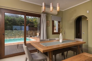 Dining - Villa 'Zante Oliva Blu-Seaview With' with Sea View, Wi-Fi & Air Conditioning (Zakynthos Town)