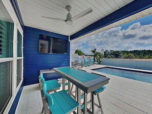 Outdoor dining - Nothin But Time | Pet Friendly, Near Beach, Fenced Yard + Pool (Panama City Beach)