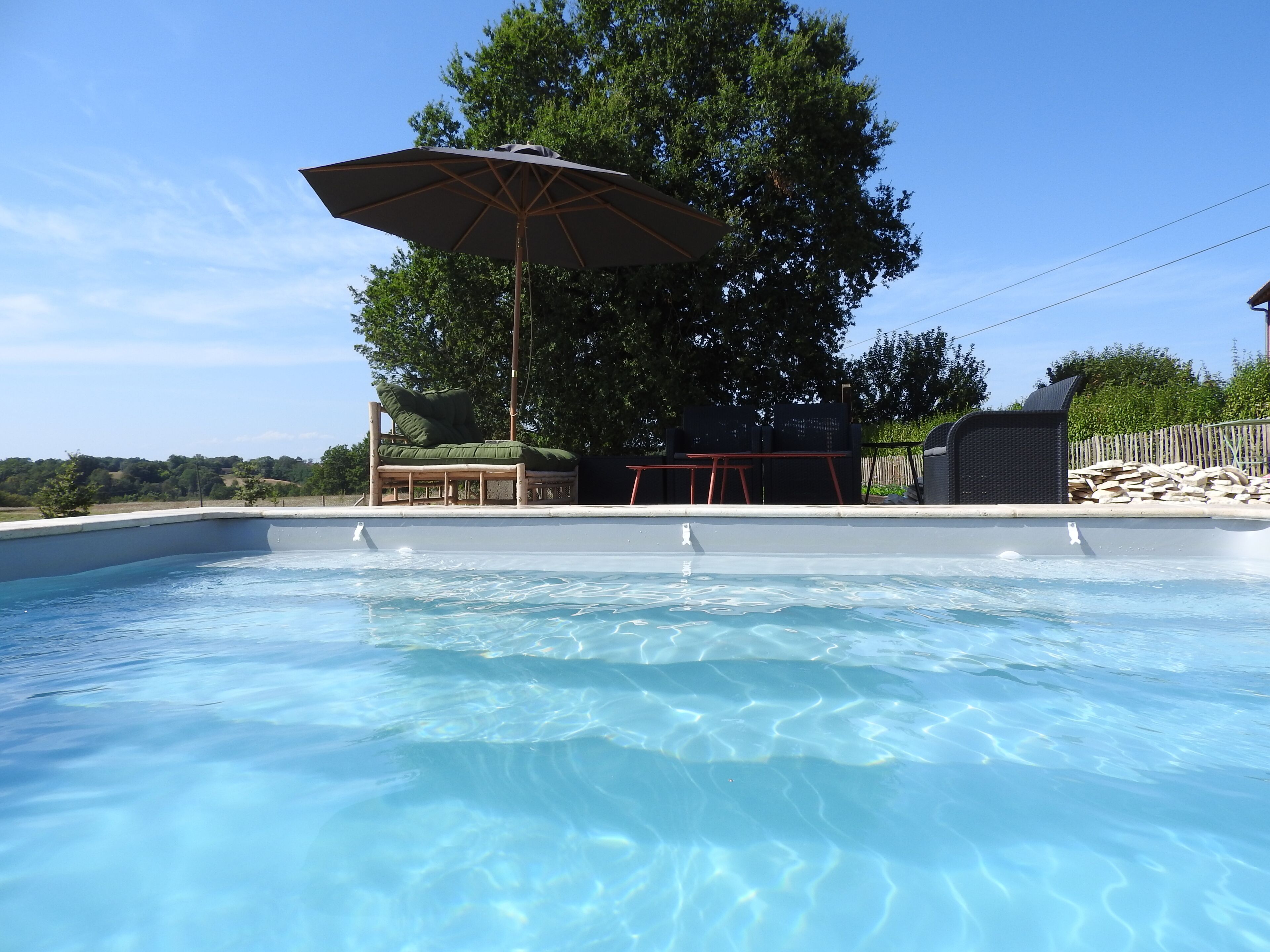 Piscine extérieure, piscine chauffée
