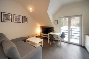 Apartment, Balcony, Mountain View | Living area - RentPlanet - Apartamenty Narutowicza (Karpacz)