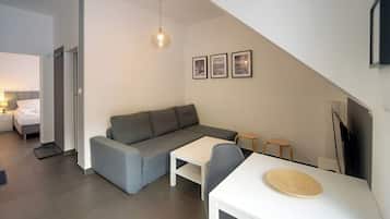 Apartment, Balkon, Bergblick | Wohnbereich