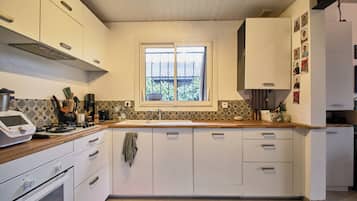 Fridge, oven, stovetop, dishwasher