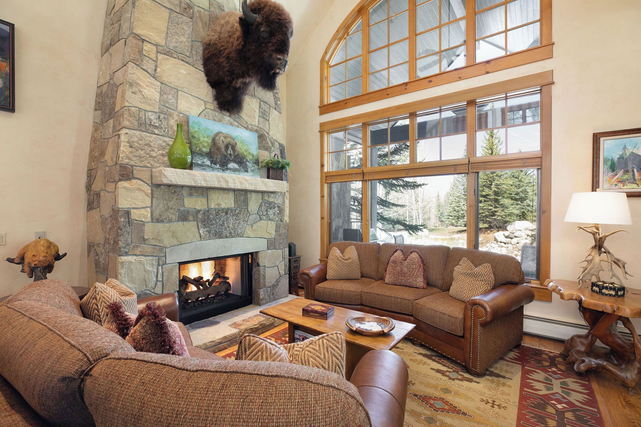 Smart TV, fireplace