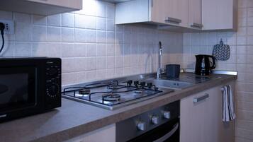 Fridge, microwave, toaster