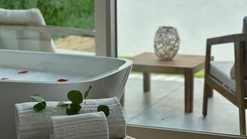 Kahden hengen deluxe-huone, patio, nÀköala pihalle | SisÀtilat