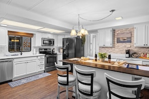 Microwave, oven, stovetop, dishwasher