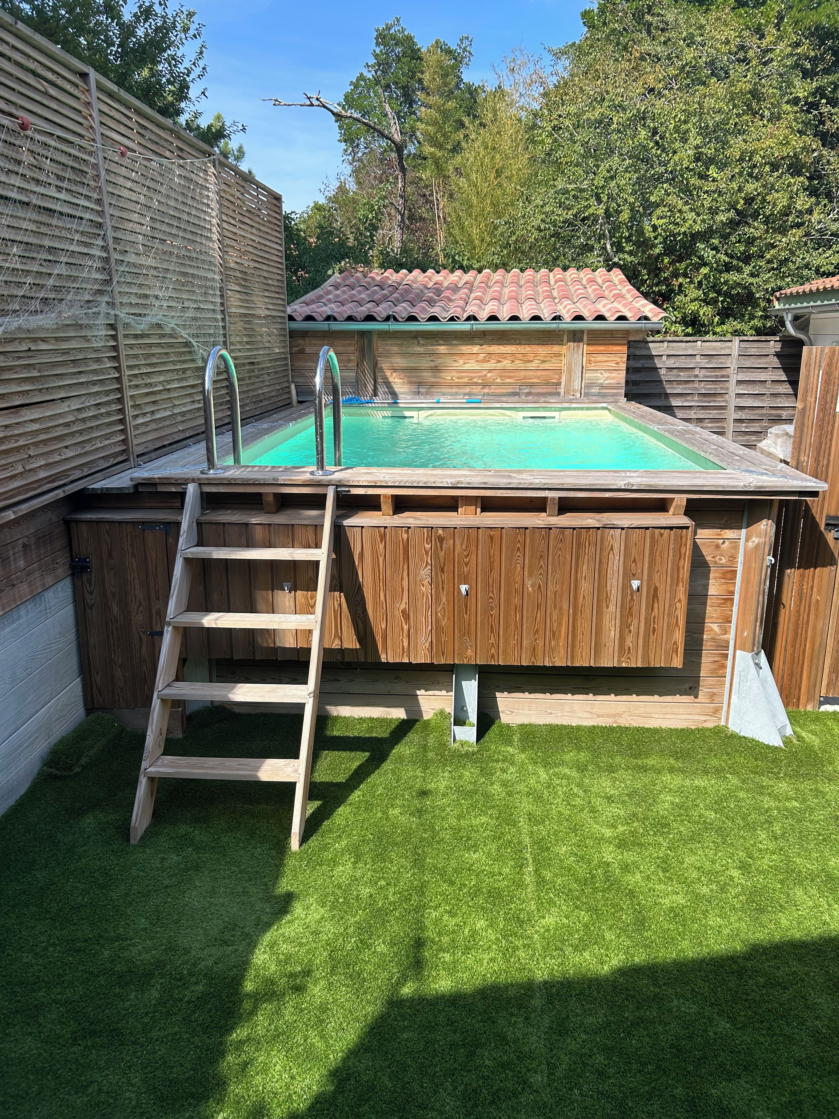 A heated pool