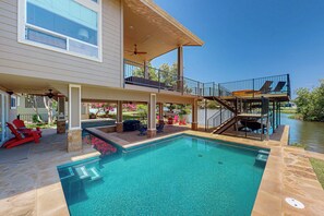 House (5 Bedrooms) | Front of property - Luxurious Retreat on Lake Lbj: Pool, Hot Tub, Dock (Marble Falls)